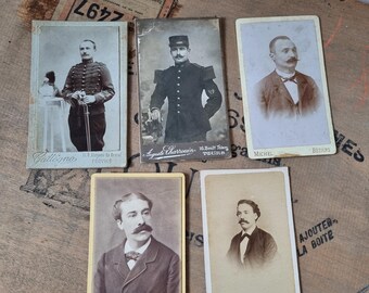 LOT de Photographies Masculines Anciennes, Noir et Blanc, Début XXe siècle,  Vintage Français