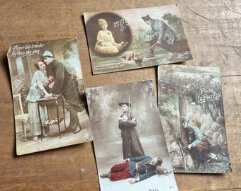 Beau LOT de Cartes Postales Anciennes Années 1910s, Primera Guerra Mundial