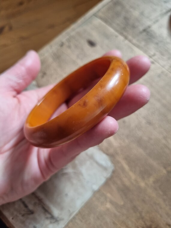Magnifique Bracelet French Bakélite, Couleur Caramel View 4