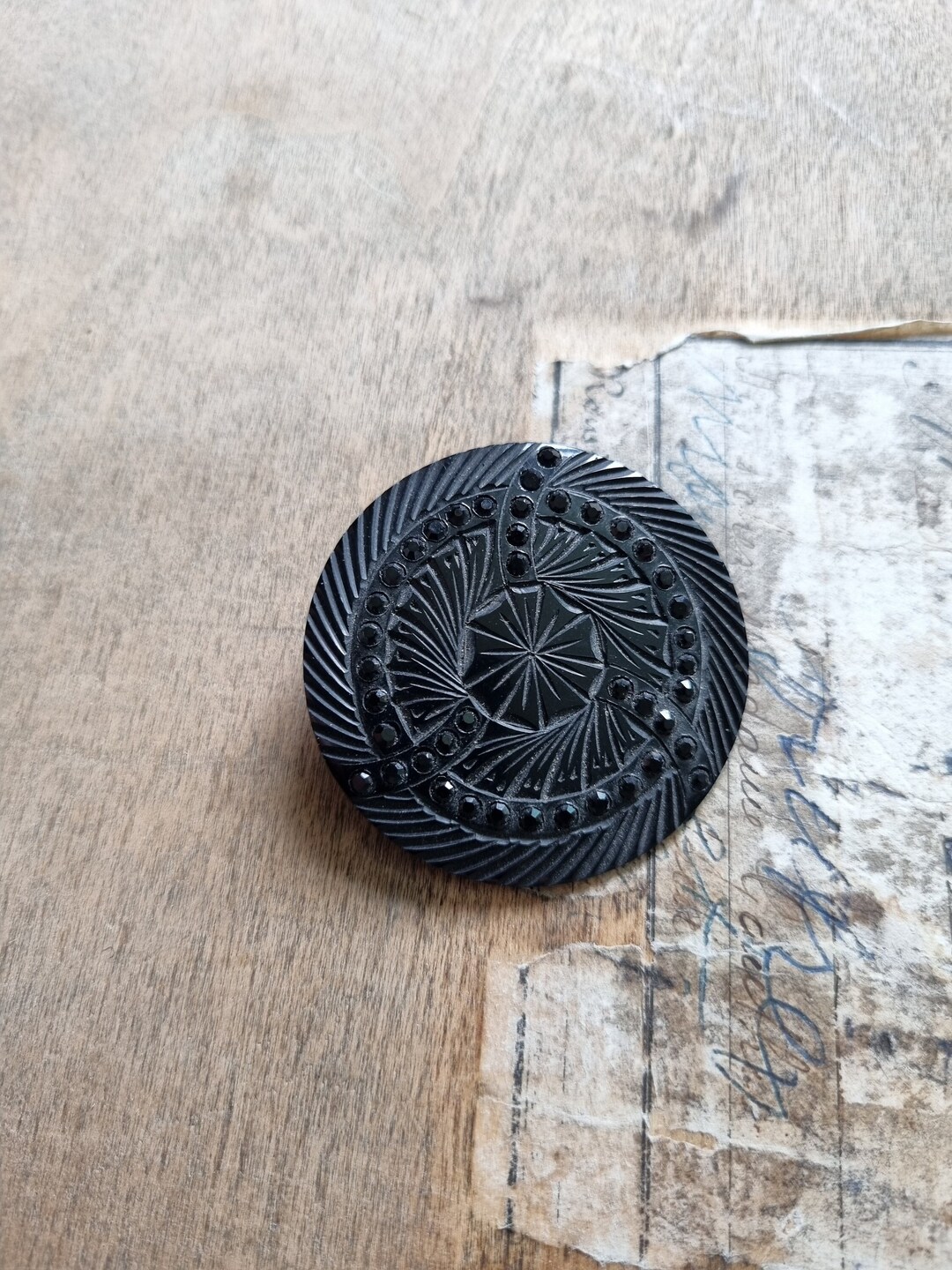 Broche Ancienne En Or Et Argent Avec Cheveux Tressés - Bijou XIXème Siècle - Occasion