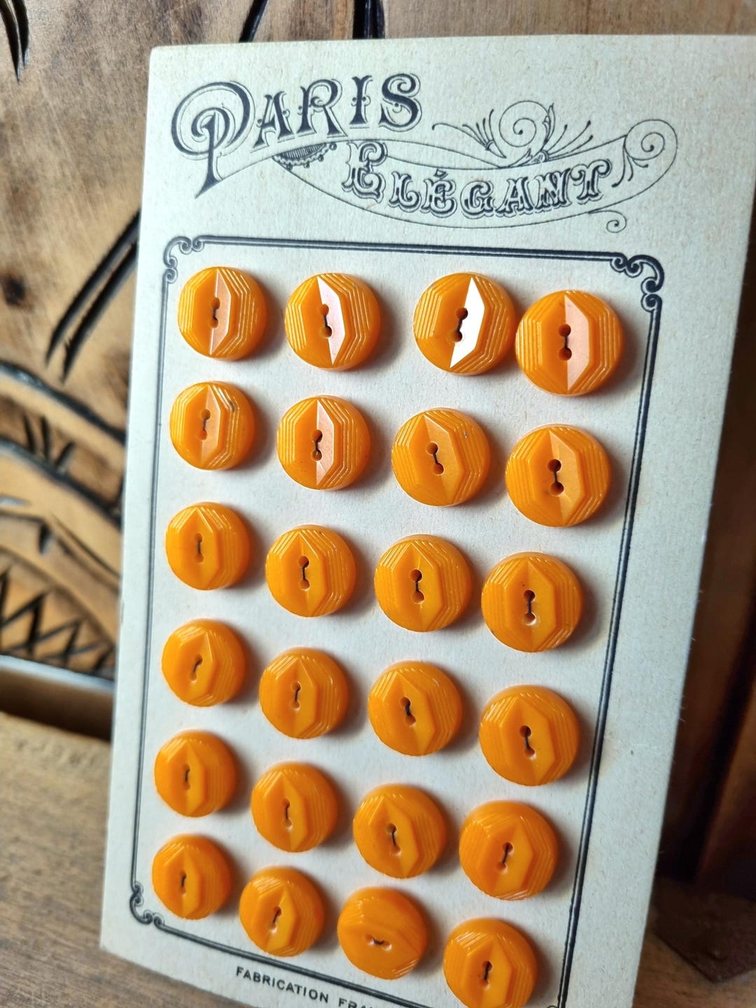 Lot De Boutons Anciens De Mercerie - Motifs Géométriques Originaux - Vintage - Pour Couture Et Customisation
