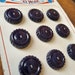 Lot De 4 Boutons Vintage Bleu à Paillettes - Pied 2,1 Cm, Réf 1764