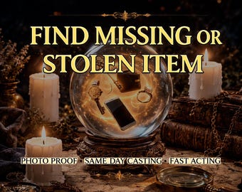 FINDEN VERMISSTER oder gestohlener EINZELSTÜCK, Suche nach verlorenen Gegenständen, Suche nach verlorenen Gegenständen, Suche nach verlorenen Gegenständen, Genesungsritualen