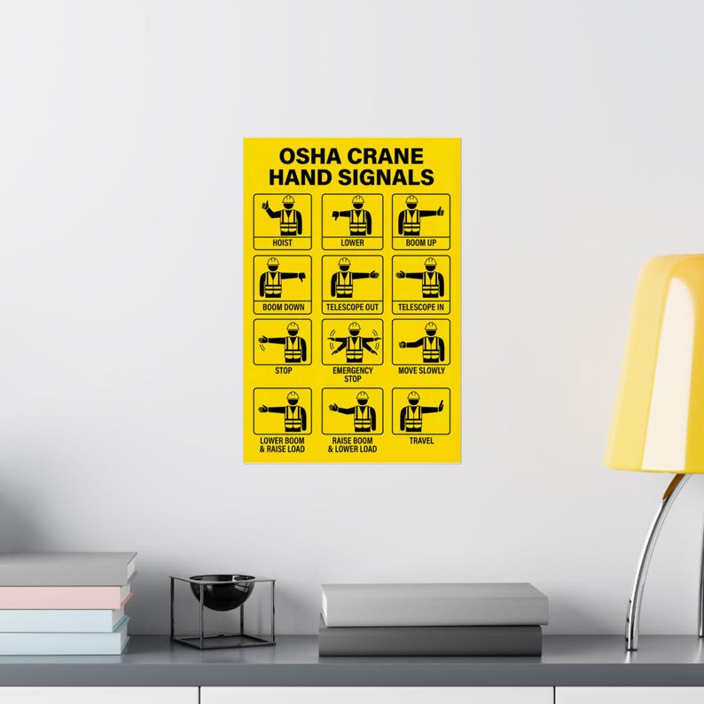 OSHA Crane Hand Signals Poster Matte Vertical - Etsy