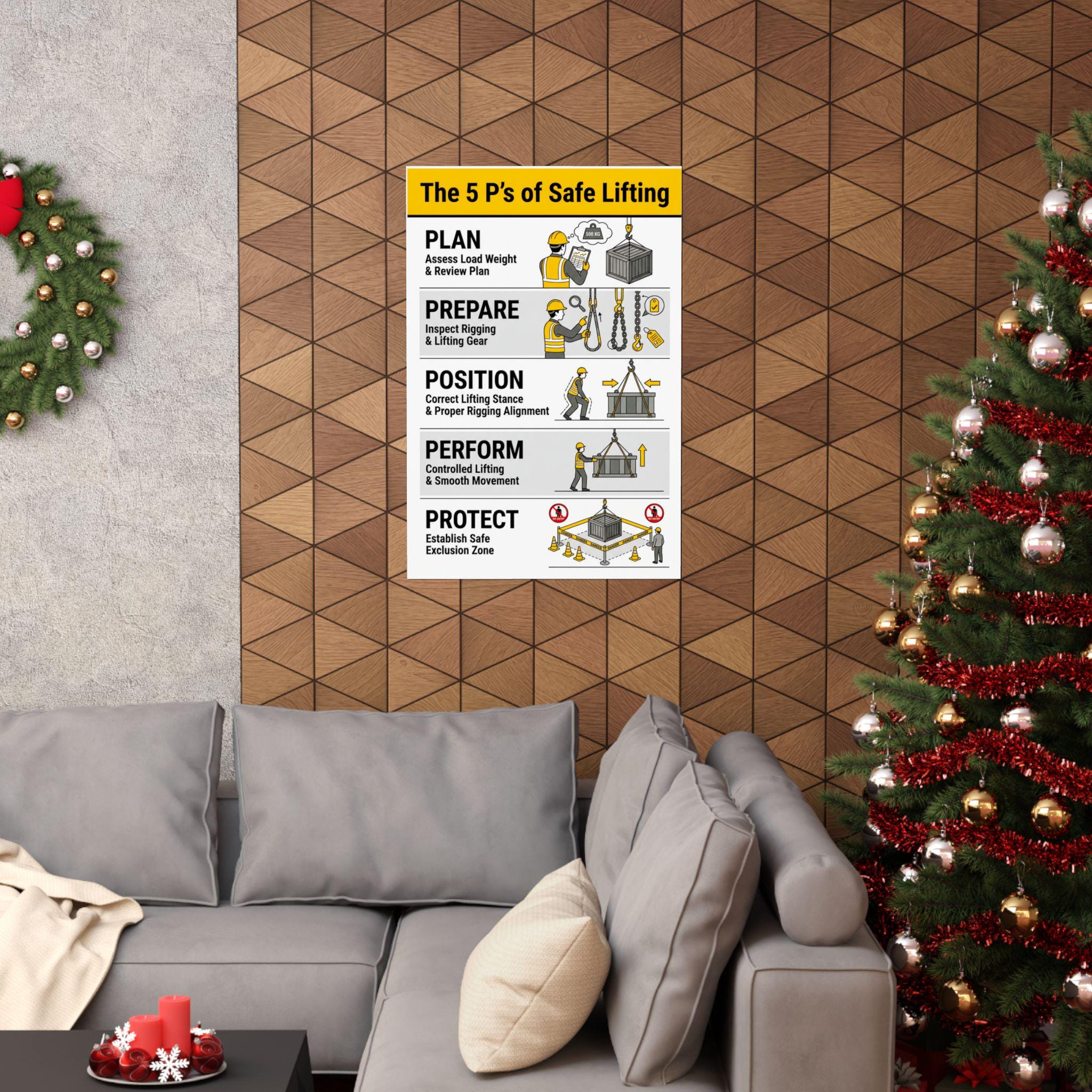 5 P's of Safe Lifting Matte Poster | Workplace Safety Instruction - Etsy
