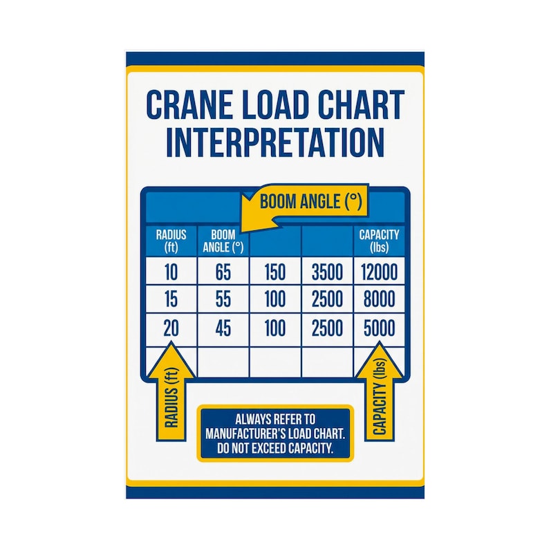 Crane Load Chart Interpretation Poster | Matte Vertical Poster - Etsy