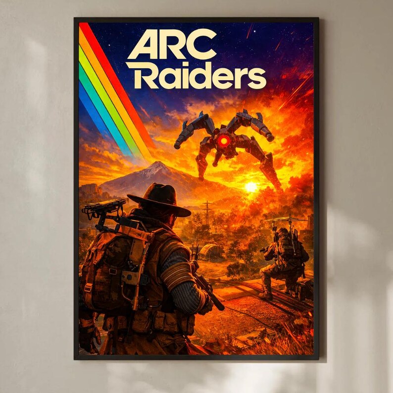 Arc Raiders Tech Noir Gaming Poster Unframed, Mech Combat Wall Art ...