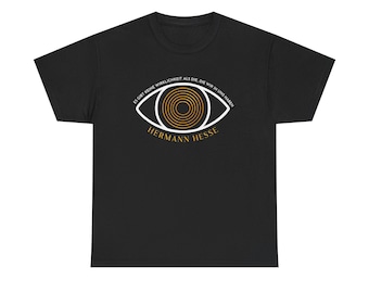 Unisex cotton T-shirt with quote - Hermann Hesse - Reality