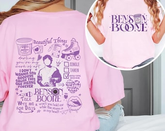 Benson Boone Vintage Shirt, Benson Merch Kid Shirt, Benson Boone Concert Tour, BB Tour Album Concert, Wanted Man Tour Shirt, Benson Shirt