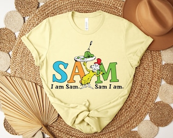 Dr. Seuss I am Sam  Shirt, Dr Seuss Heart Shape Shirt, 100 Days School Shirt,Teacher Life, Reading Friends Dr. Seuss Shirt,Seuss Tee
