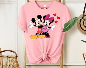 Retro Disney Mickey Minnie Love Shirt, Mickey and Minnie Valentines Tee, Valentine Shirt, Disneyland Love Shirt, Mickey Minnie Crewneck