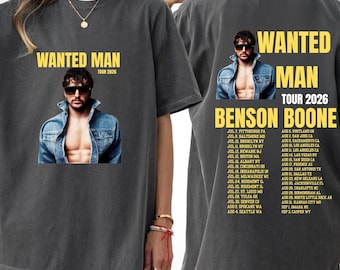 Benson Boone Wanted Man Tour Shirt, Fireworks and Rollerblades Tour 2024 2025, Benson Boone Fan Gift, Benson Boone Shirt, Wanted Man Merch