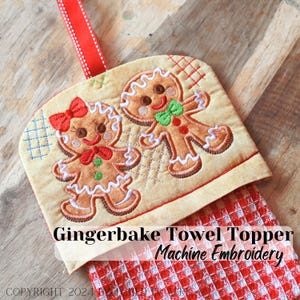 Ginger Bake Towel Topper Machine Embroidery