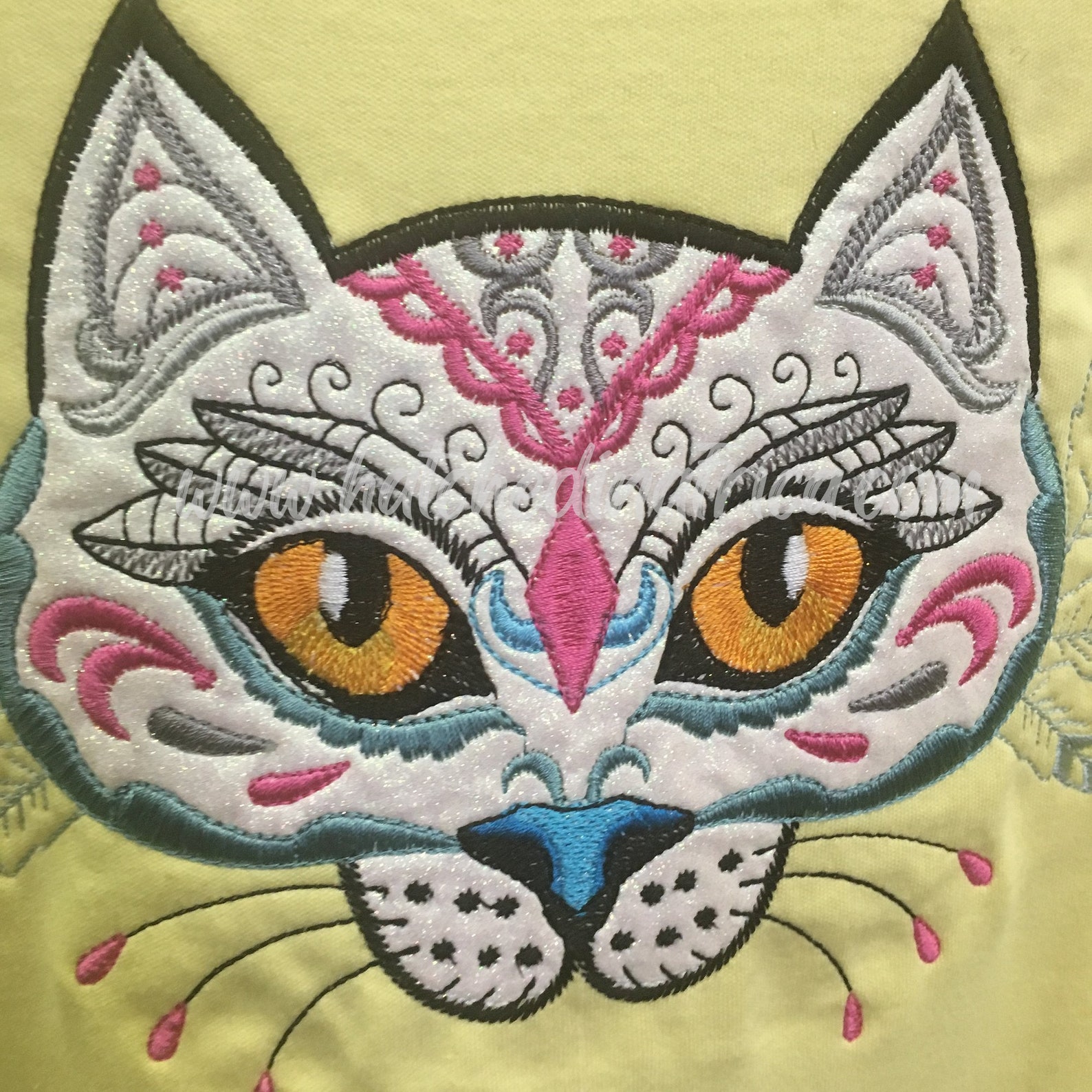 Tribal Cat - Felix | Single Machine Embroidery Design - Etsy