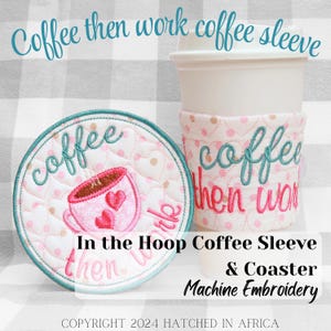 Kaffehylsa och underlägg | ITH Maskinbroderidesigner