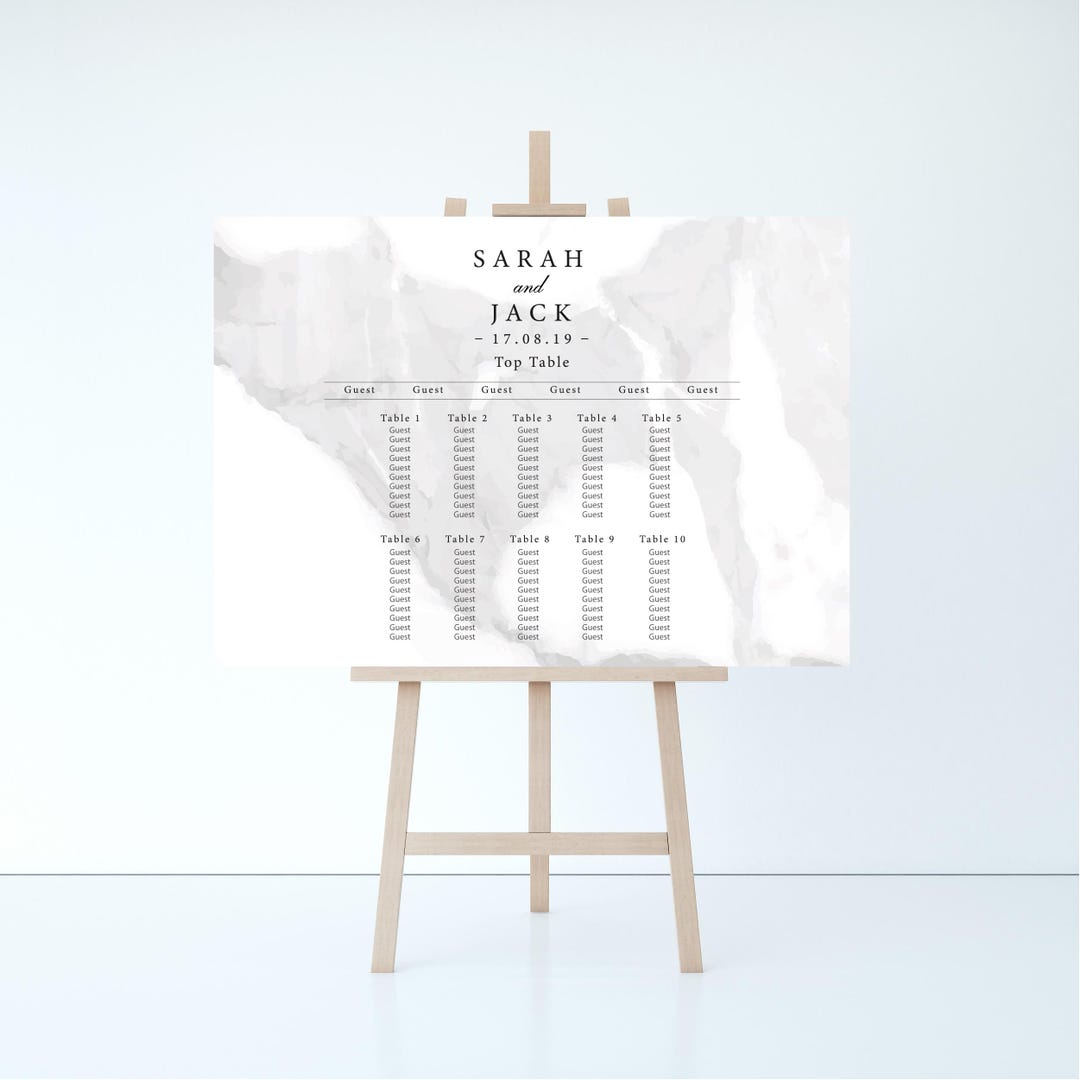 Round Table Plan Sign Table Plan Wedding Sign - Etsy
