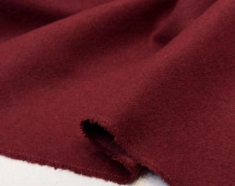 Italian Wool Fabric: Burgundy Coating for Winter Coats