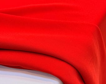 Italian Red Georgette Crepe Fabric by the Yard