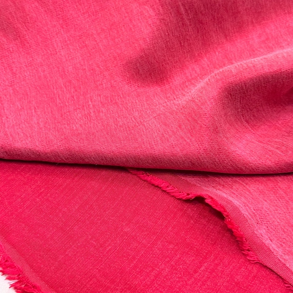 Luxury Pink Cupro Fabric, Silky Soft Flowing Cloth (140 cm Wide)