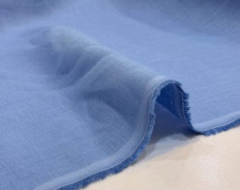 Light Blue Linen Fabric, 100% Natural (Medium Weight, By Yard)