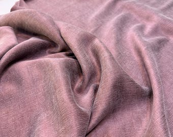Dried Rose Cupro Dress Fabric, Soft Flowing Texture (140cm Wide)