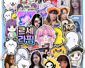 Le sserafim Fan Stickers Sheet– Waterproof Vinyl Decals 40 designs (4 Sheets)