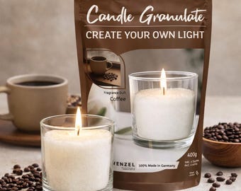Coffee Candle Granules 400g – Coffee-Scented Candle, Intense Coffee Scent, DIY Candle Granules, Gift for Coffee Lovers
