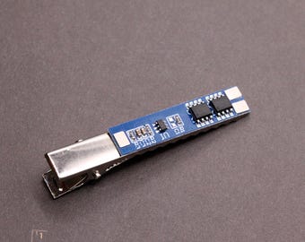 Recycled Circuit Board Barrette, Eco-Friendly Tech Jewelry, Handmade Wearable Art for Geeks and Hackers