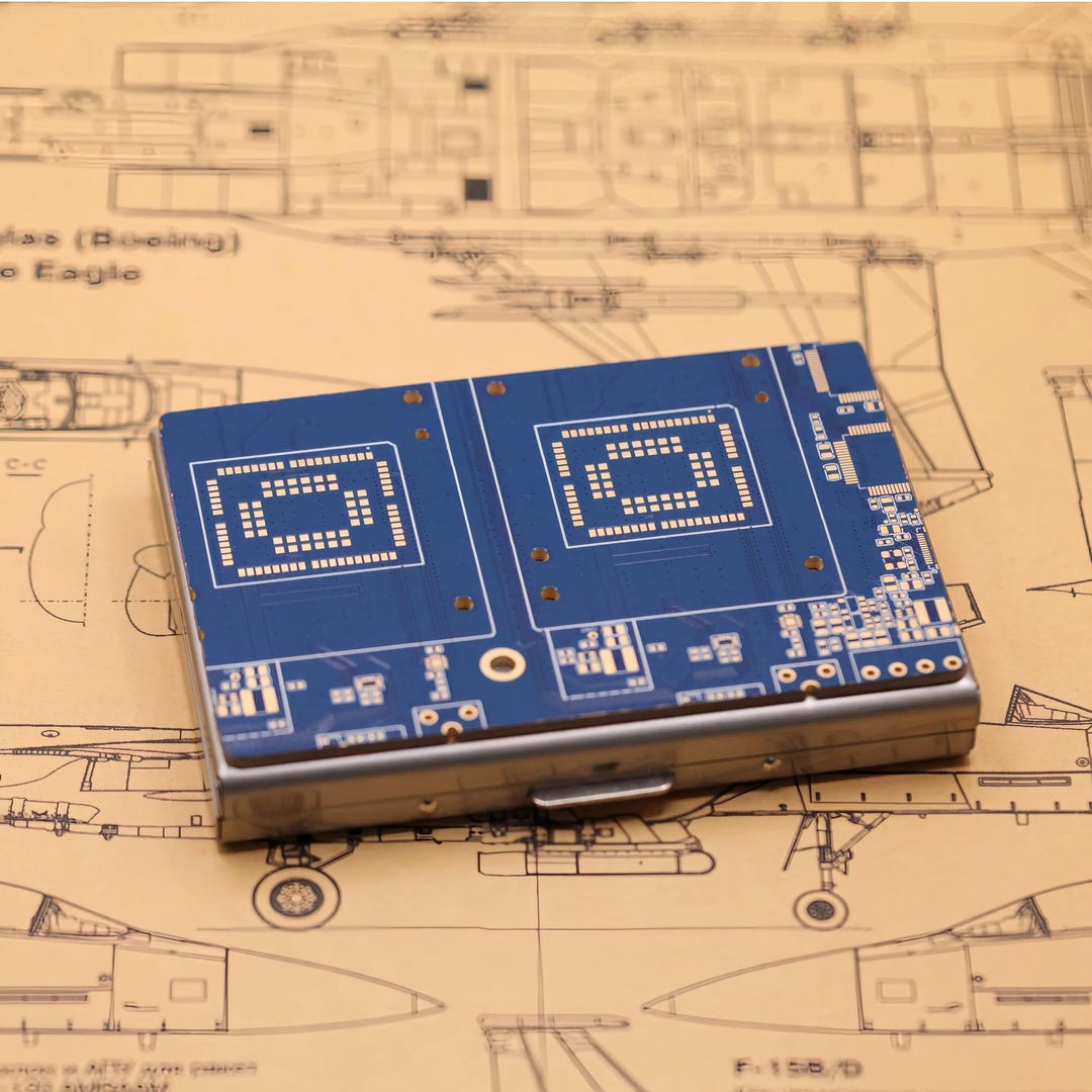 Recycled Circuit Board Card Holder, Stainless Steel Eco Tech Wallet ...