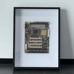 Arte su circuiti stampati, arte su schede madri vintage, arte su computer antichi, regalo per ingegnere elettronico, decorazione murale tecnologica, regalo per geek