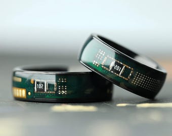 Circuit Board Gifts, Recycled Circuit Board Ring, Upcycled Tech Jewelry, Wedding Gift for Engineer
