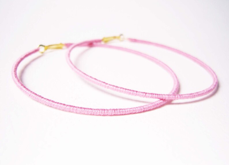 Light Pink Earrings Big Hoop Earrings Pale Pink Hoops Etsy