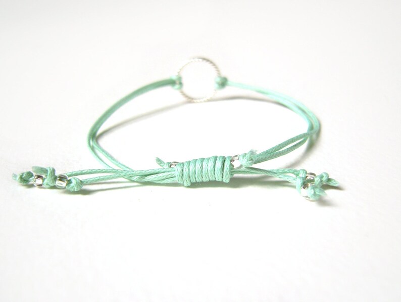 Mint Bracelet, Eternity Bracelet, String Friendship Bracelet, Gifts for Teenagers, UK Seller image 3