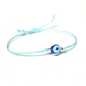 Blue Evil Eye Bracelet, Nazar Bracelet, Good luck Bracelet, Blue String Bracelet in the UK