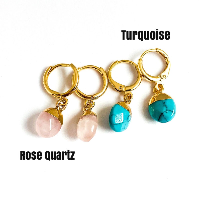 Turquoise Earrings, December Birthstone Earrings, Dangly Earrings, Genuine Turquoise Jewelry U.K. image 9