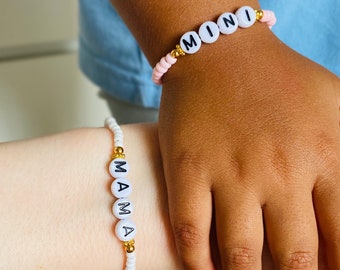 Mama and Mini Bracelet Set, Mommy and Me Jewelry, Mother and Daughter Bracelets, UK Seller