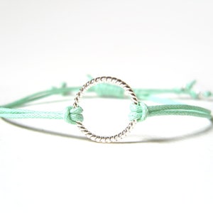 Mint Bracelet, Eternity Bracelet, String Friendship Bracelet, Gifts for Teenagers, UK Seller image 1