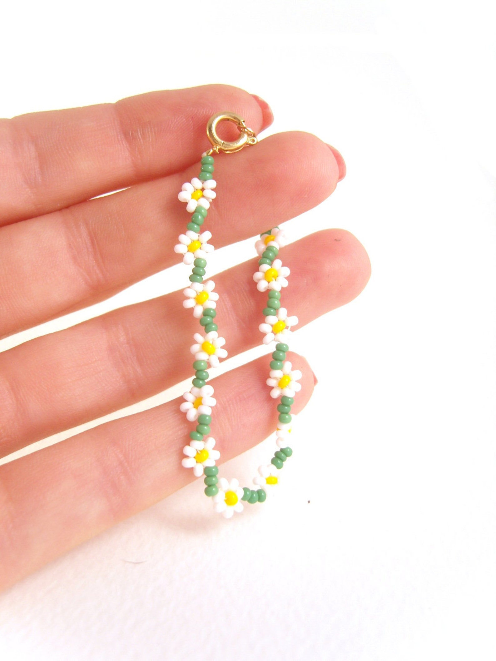 Flower Girl Bracelet Childrens Jewelry Daisy Chain Bracelet Etsy