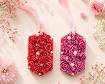 Rose Wax Sachet, Valentine's Gift for Her, Scented Wardrobe Freshener