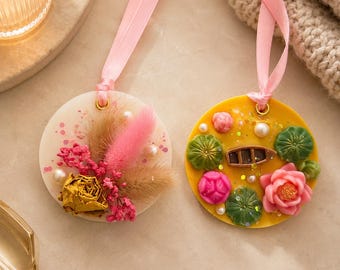 Floral Wax Sachet, Handmade Scented Gift, Home Fragrance Decor