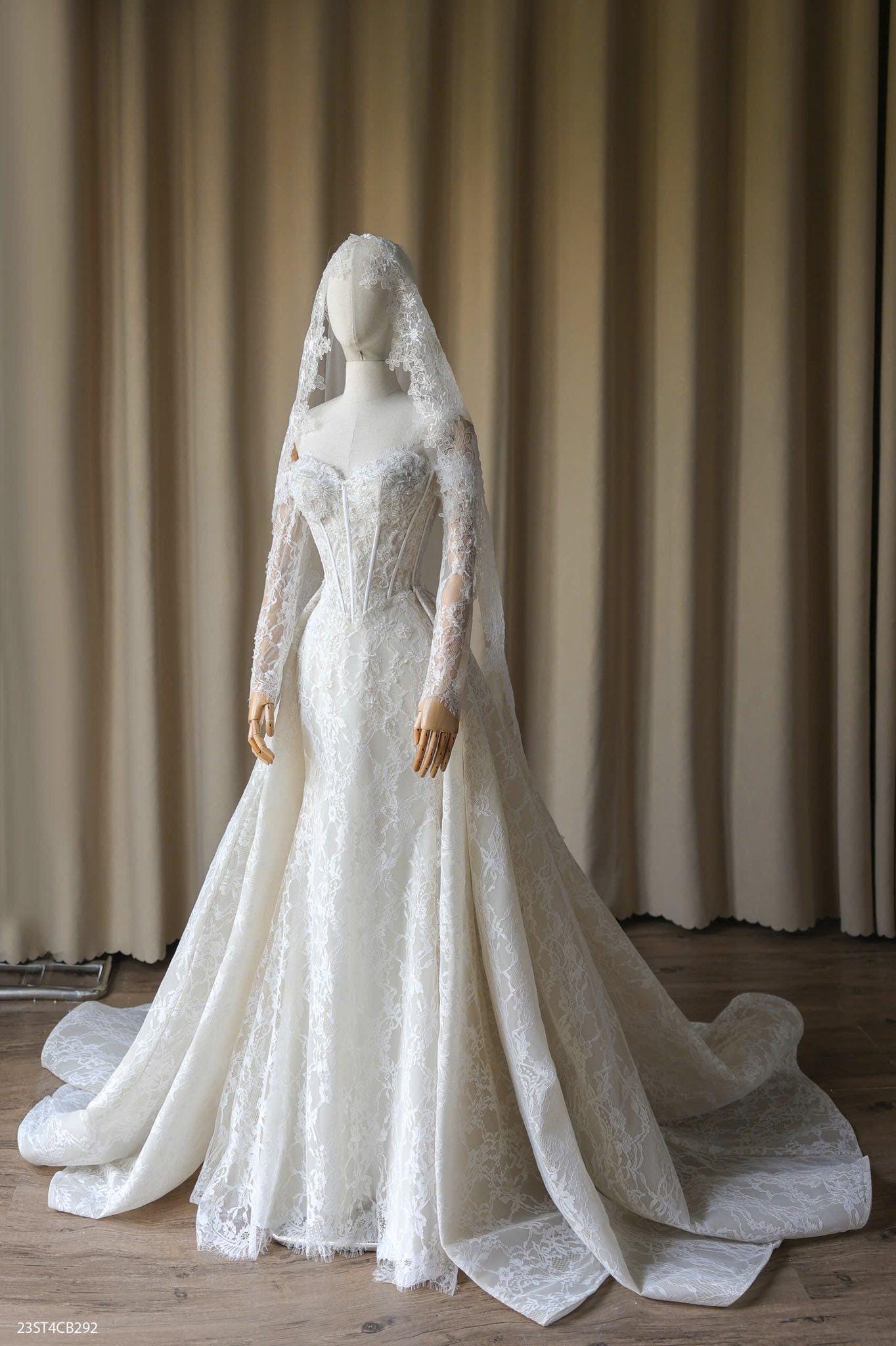 retro wedding dresses etsy Bohemian Wedding Dress Full Length Retro Style Feminine Chiffon Embroidery Print Swarovski, Women Designer Custom Wedding Dress, Esendy