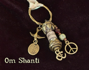 Talisman, "Om Shanti",  a witch's charm for peace and serenity.