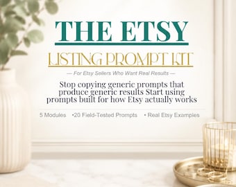 Etsy Listing Prompt Kit: SEO-prompts voor verkopers (digitale download)