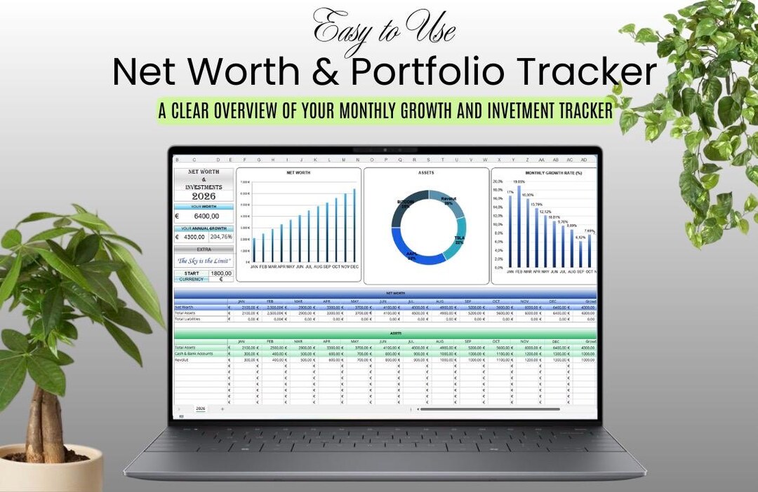 Net Worth & Portfolio Tracker Excel Dashboard – Personal Finance - Etsy