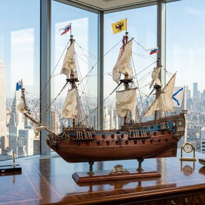 Unique 1:67 "Poltava" Ship Model – Peter the Great’s Prototype, Scratch-Built Masterpiece from Valencia Private Museum