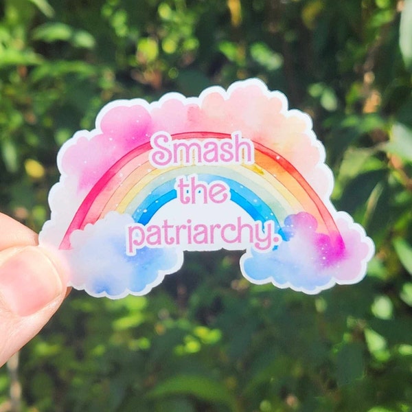 Smash the Patriarchy Rainbow Sticker | 3" Sticker | vinyl decal | water bottle sticker | laptop sticker | journal sticker | rainbow sticker