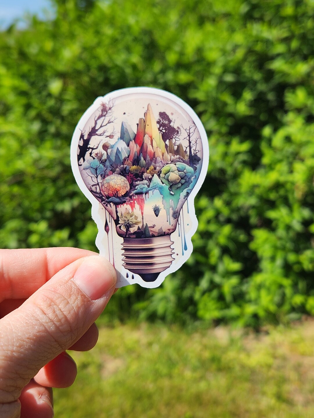 Ambient Sticker Colorful Scenery in a Lightbulb Sticker | 3