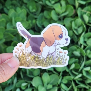 Cartoon Beagle Puppy Sticker | 3" sticker | vinyl decal | water bottle sticker | laptop sticker | dog lovers | beagle lovers | kids sticker