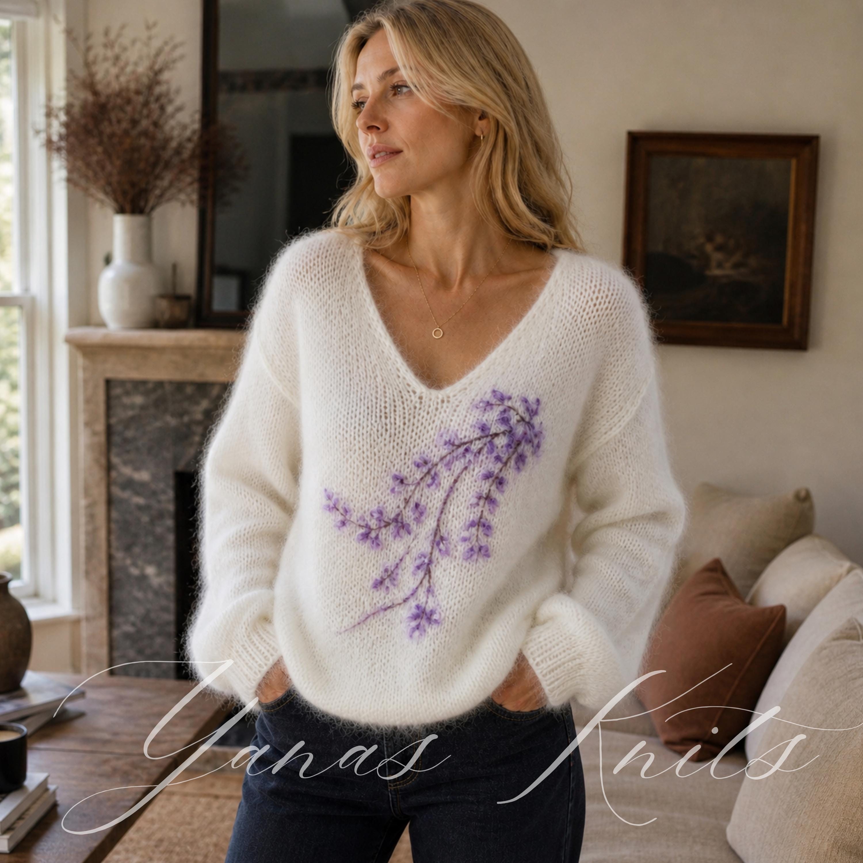 Floral Mohair Knit - Etsy