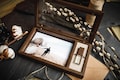 Wooden Photo Keepsake Box with "crystal" USB Flash Drive, Custom Engraved Wedding Print Storage product logo